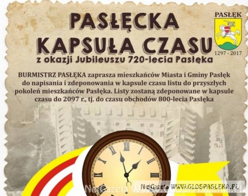 Pasłęcka kapsuła czasu jednak  w innym terminie