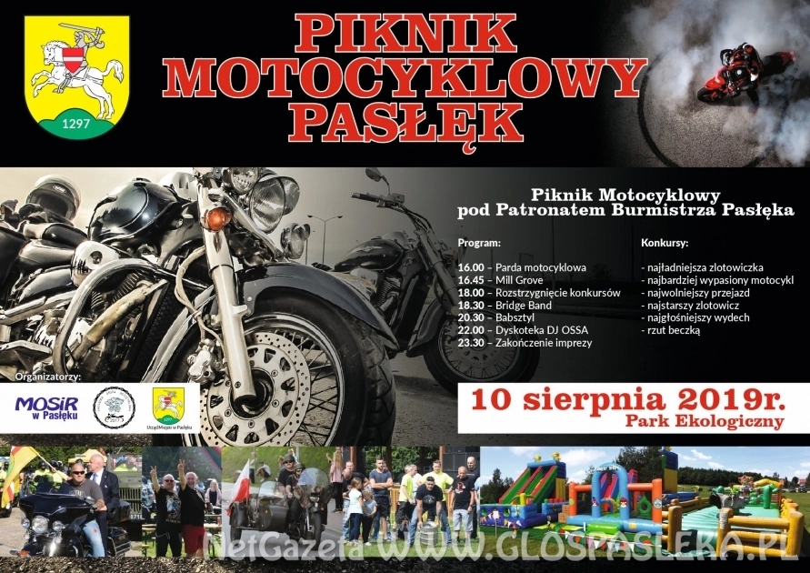 Plakat promujący Piknik Motocyklowy