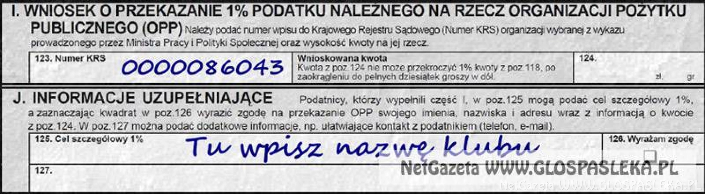 Przypominamy – Podaruj 1 %