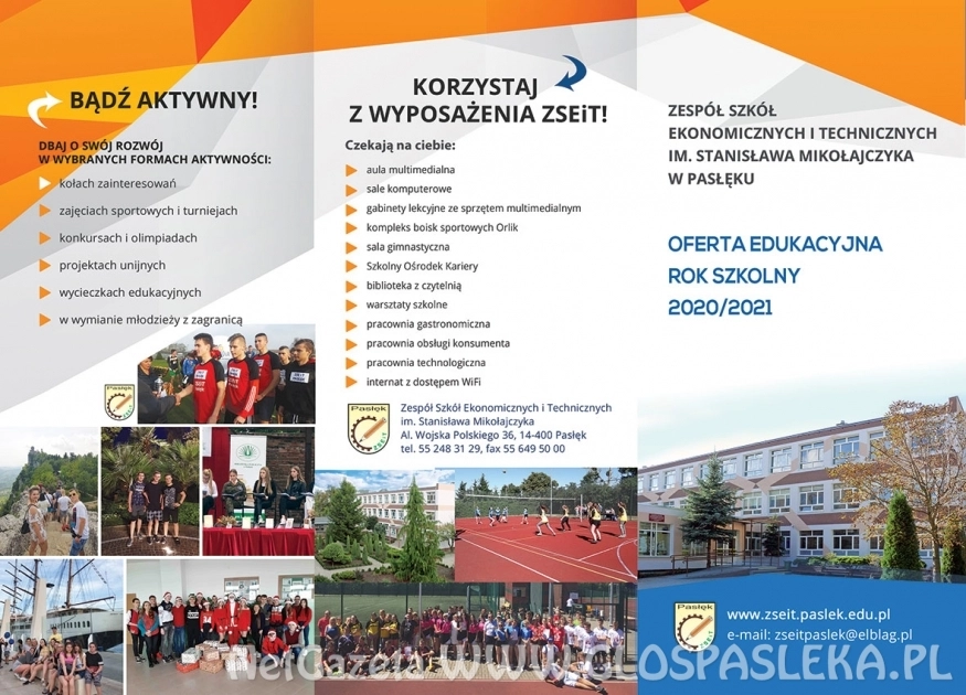 Rekrutacja do Zespołu Szkół Ekonomicznych i Technicznych w Pasłęku