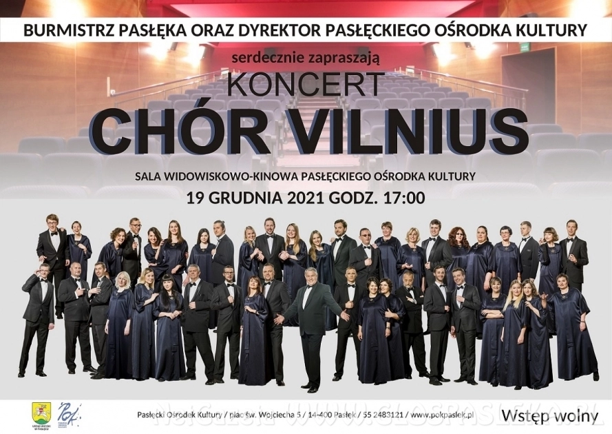 Zaproszenie na koncert Chóru Vilnius