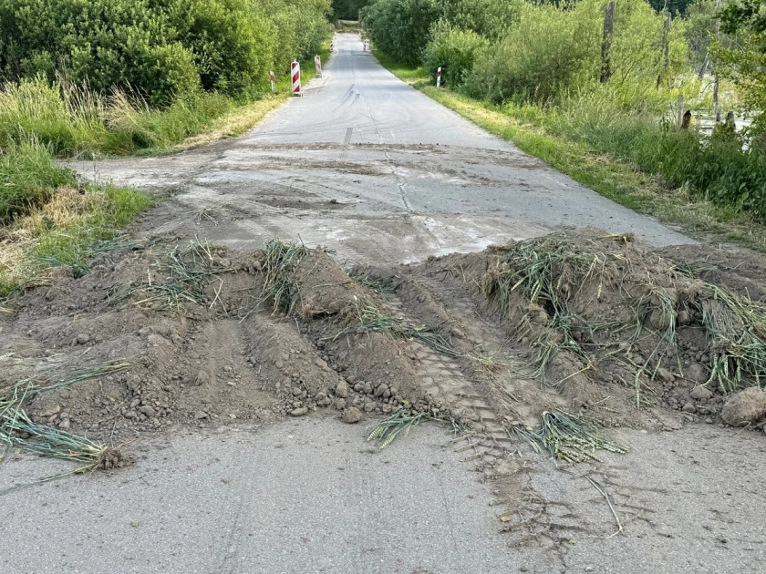 Przygotowania do remontu drogi Krasin – Śliwica