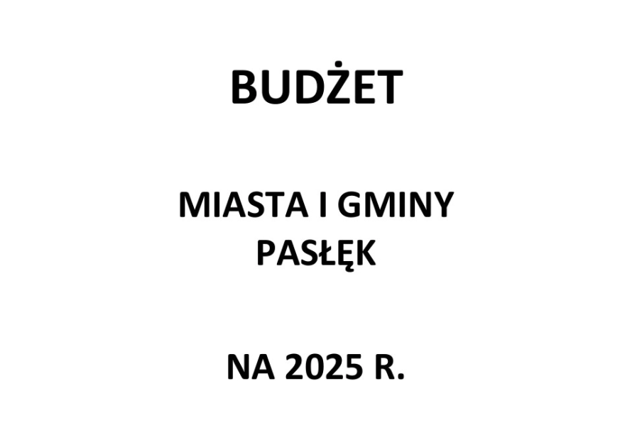 Projekt budżetu na rok 2025