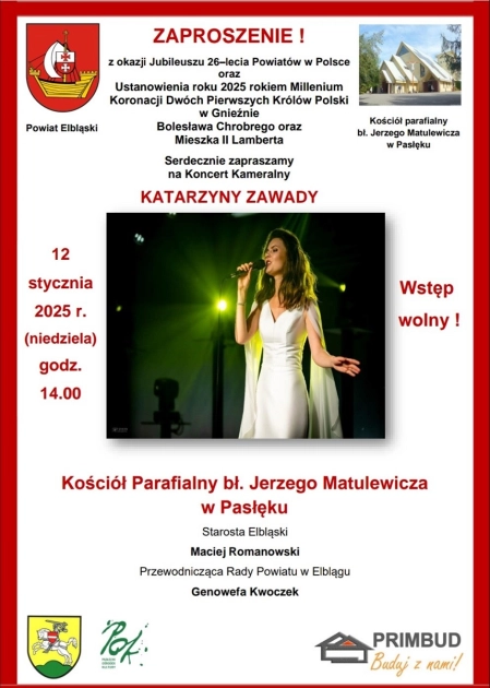 Starosta Maciej Romanowski zaprasza na koncert