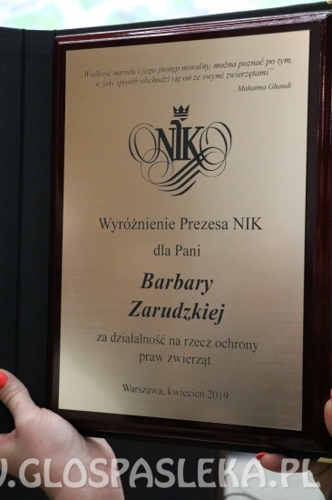 Barbara Zarudzka z wyróżnieniem prezesa NIK
