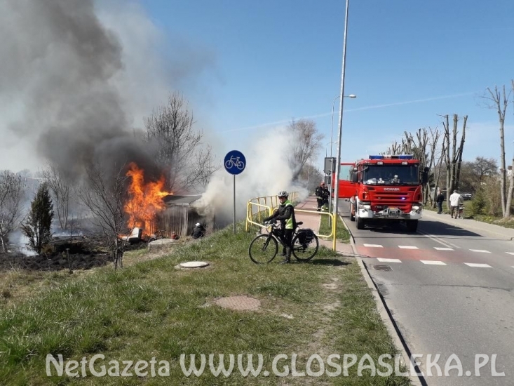 Pożar altany na ul. Polnej