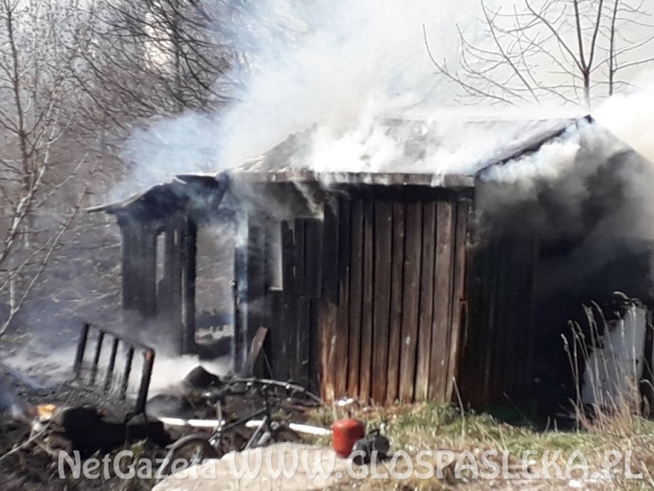 Pożar altany na ul. Polnej