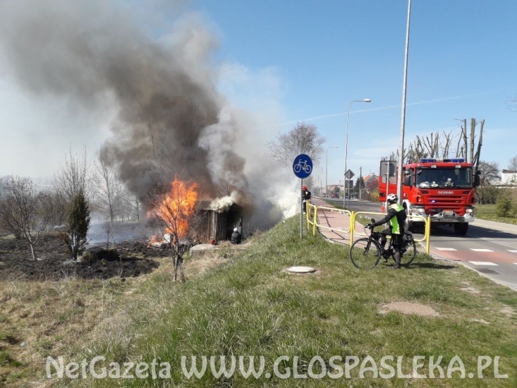 Pożar altany na ul. Polnej