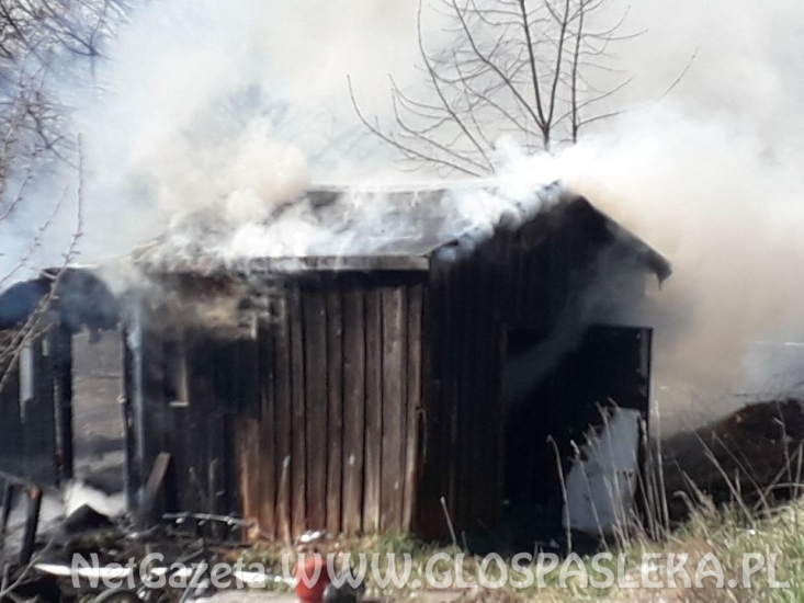 Pożar altany na ul. Polnej